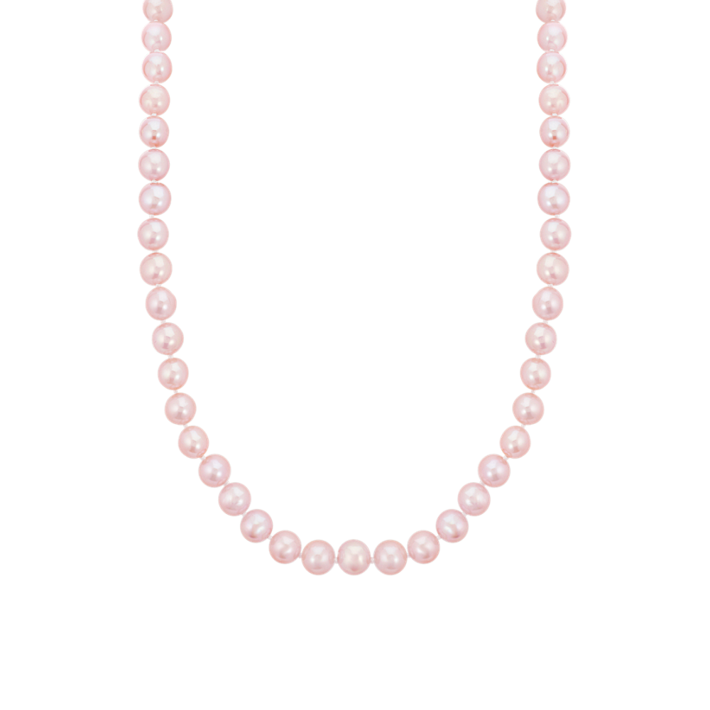 7mm Pink Freshwater Cultured Pearl Strand (18 in.) Shane Co.