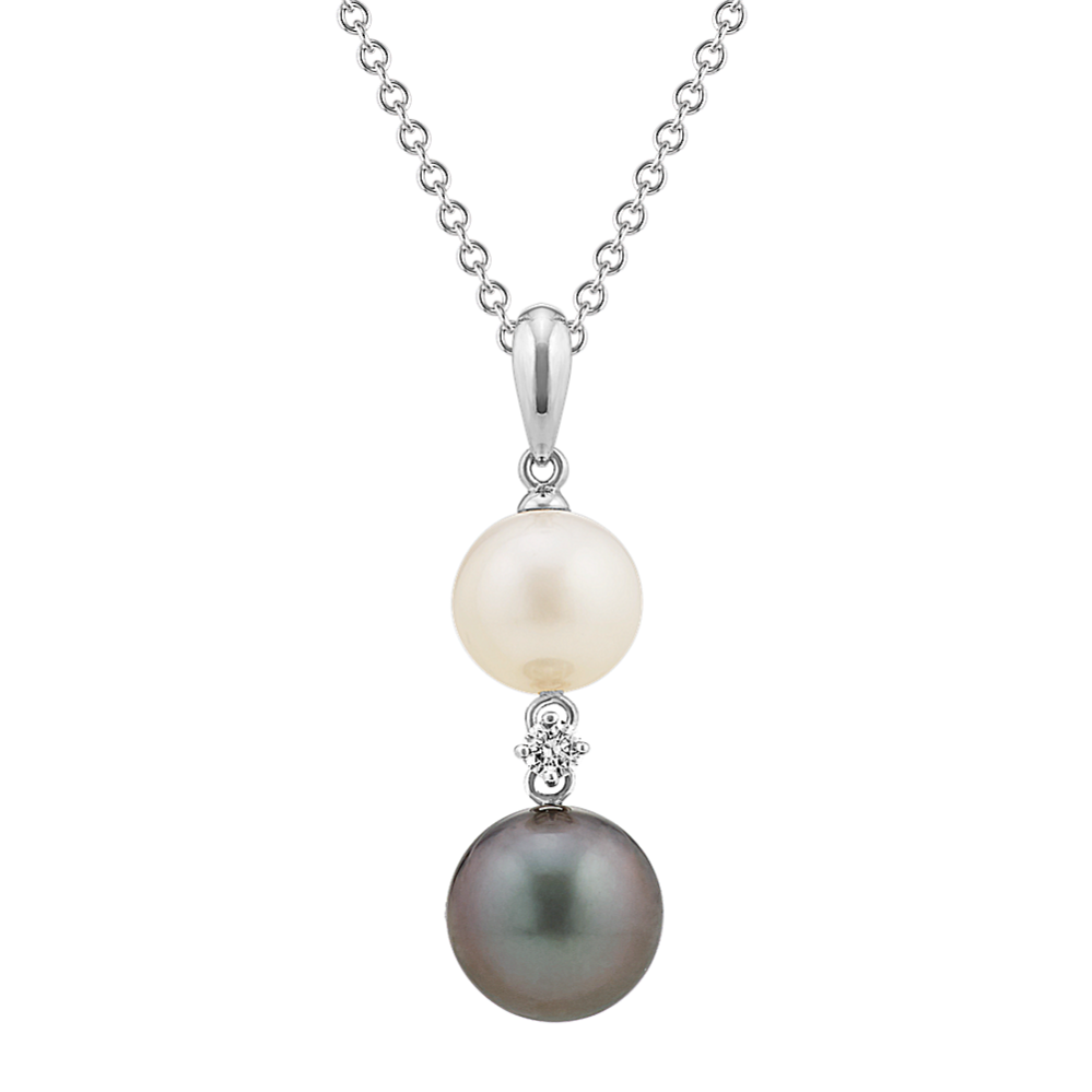 8-10mm Freshwater and Tahitian Cultured Pearl Pendant