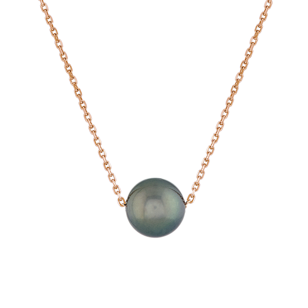 8.5mm Cultured Tahitian Pearl Pendant in 14K Rose Gold (18 in)