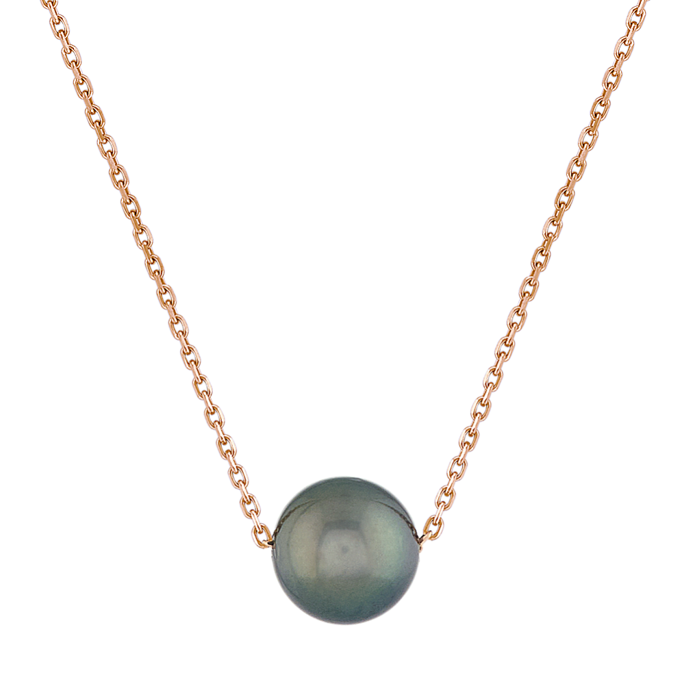 8.5mm Cultured Tahitian Pearl Pendant in 14K Rose Gold (18 in)