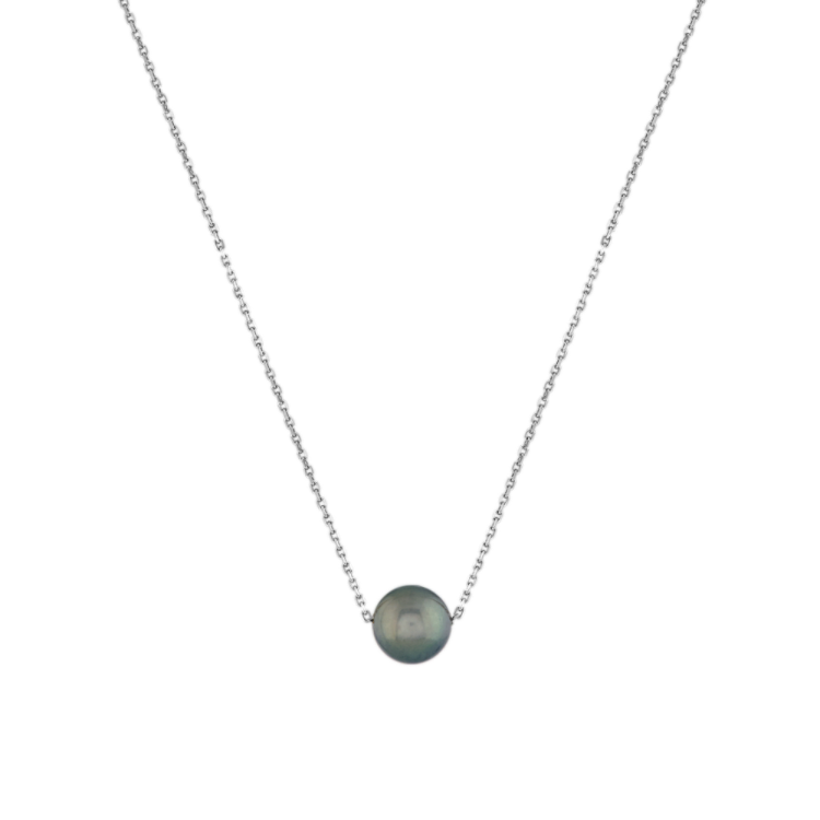 8.5mm Cultured Tahitian Pearl Pendant in 14K White Gold (18 in)