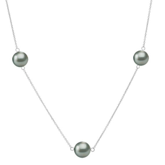 Shane Co. Tahitian Pearl Necklace in 14K (23 ''), White Gold, 20 - 24