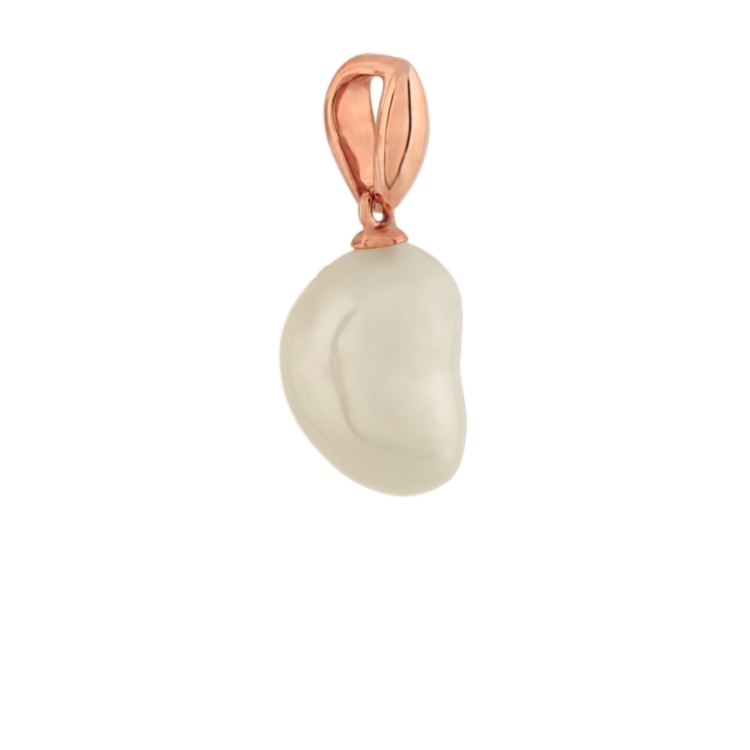 8mm Baroque Freshwater Pearl Charm in 14k Rose Gold