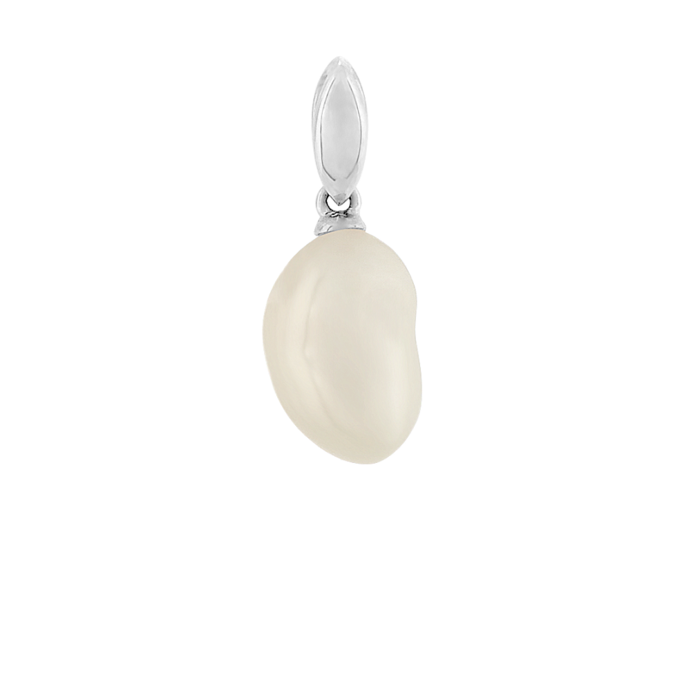 8mm Baroque Freshwater Pearl Charm in 14k White Gold