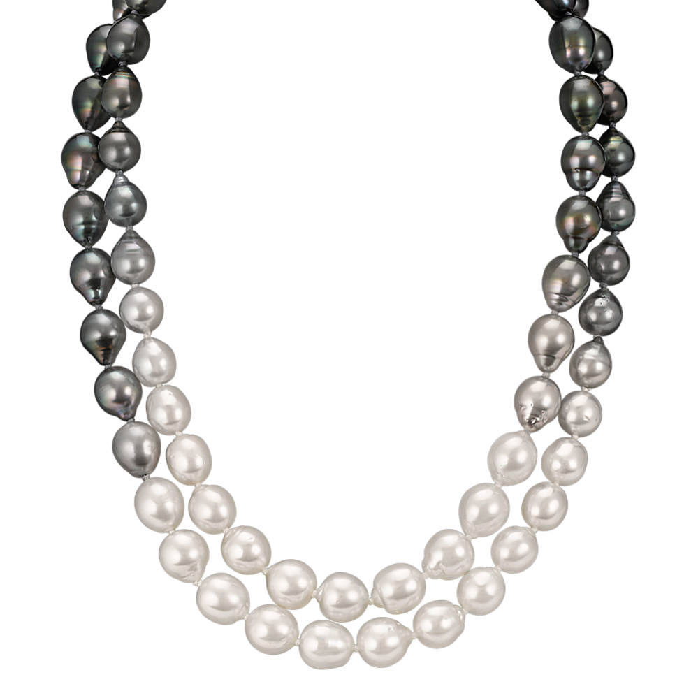 9-10mm South Sea and Tahitian Cultured Pearl Strand (36 in)