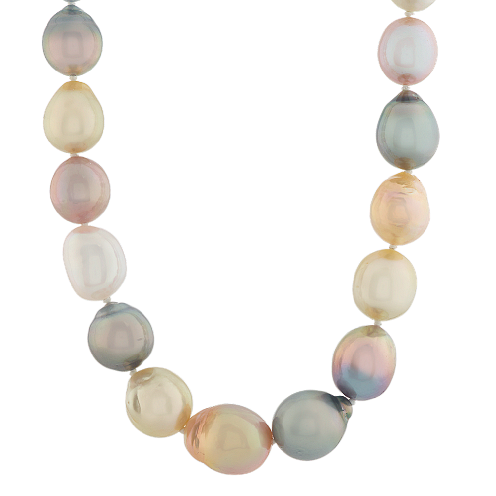 Spumoni Multicolored Cultured Pearl Strand (18in)