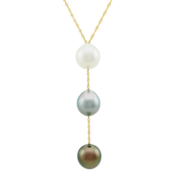 9mm South Sea and Tahitian Pearl Pendant (20 in)