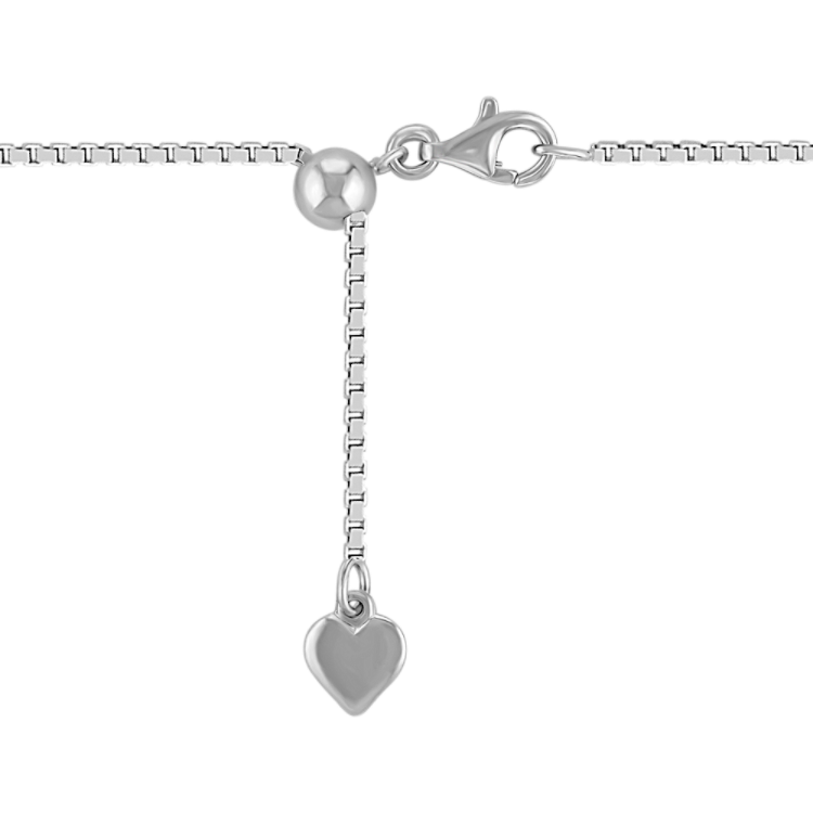 Adjustable Sterling Silver Pendant Chain Popcorn Design Slider Chain
