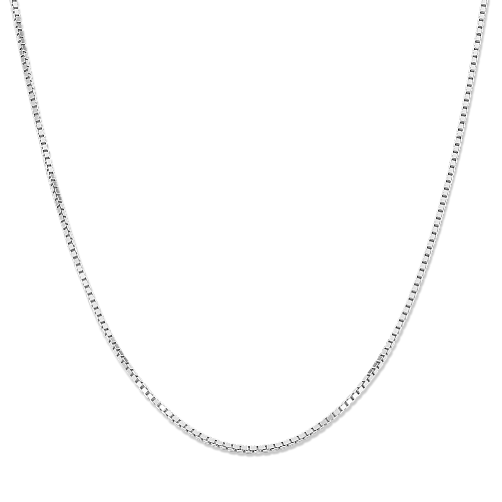 Adjustable Sterling Silver Box Chain (20 in)