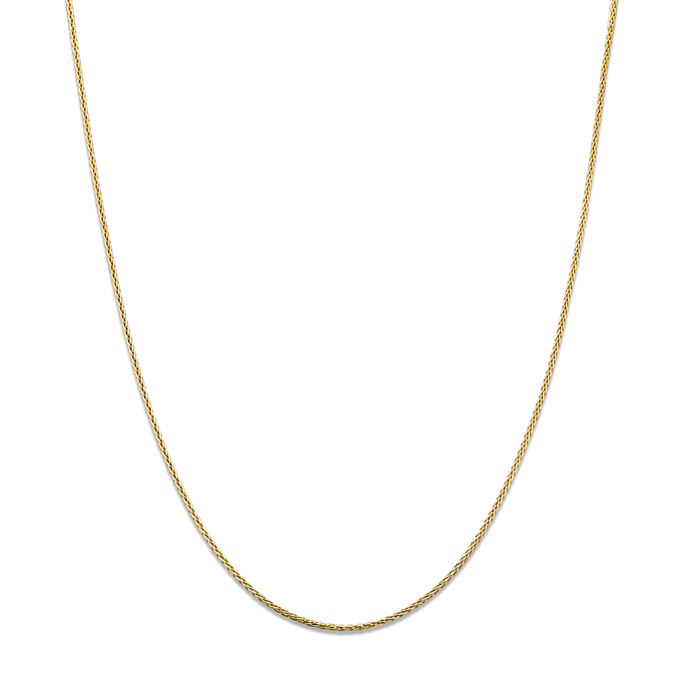 22'' 14K Gold Diamond-Cut Wheat Chain (1mm)