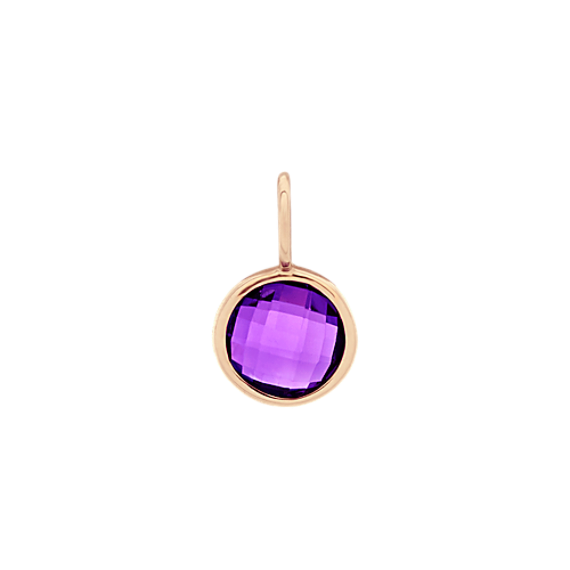 Amethyst Bezel Charm