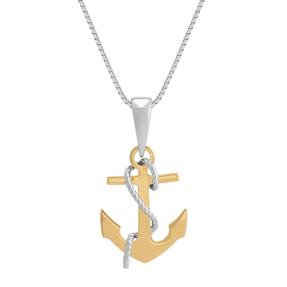 Anchor Pendant in Sterling Silver (18'')