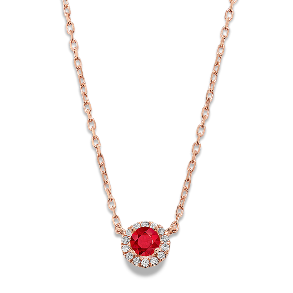 Ari Pick-Your-Gem Halo Pendant (3mm Round)