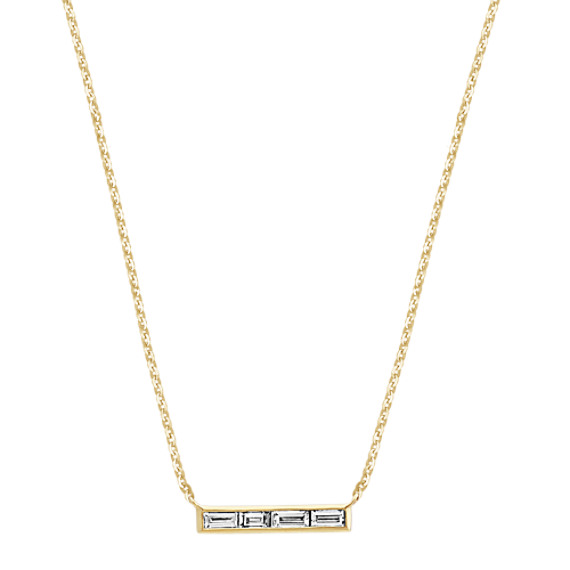 Baguette Diamond Necklace (18 in)