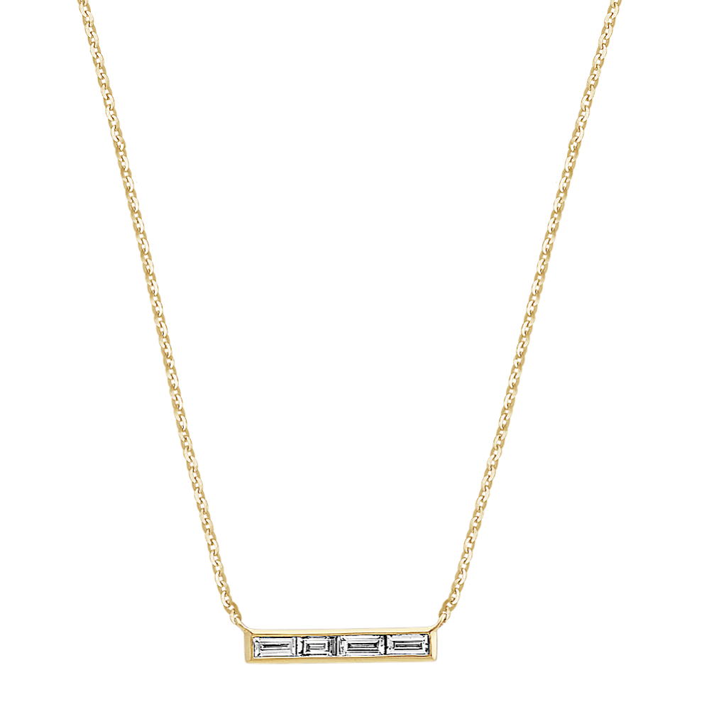 Baguette Diamond Necklace (18'')