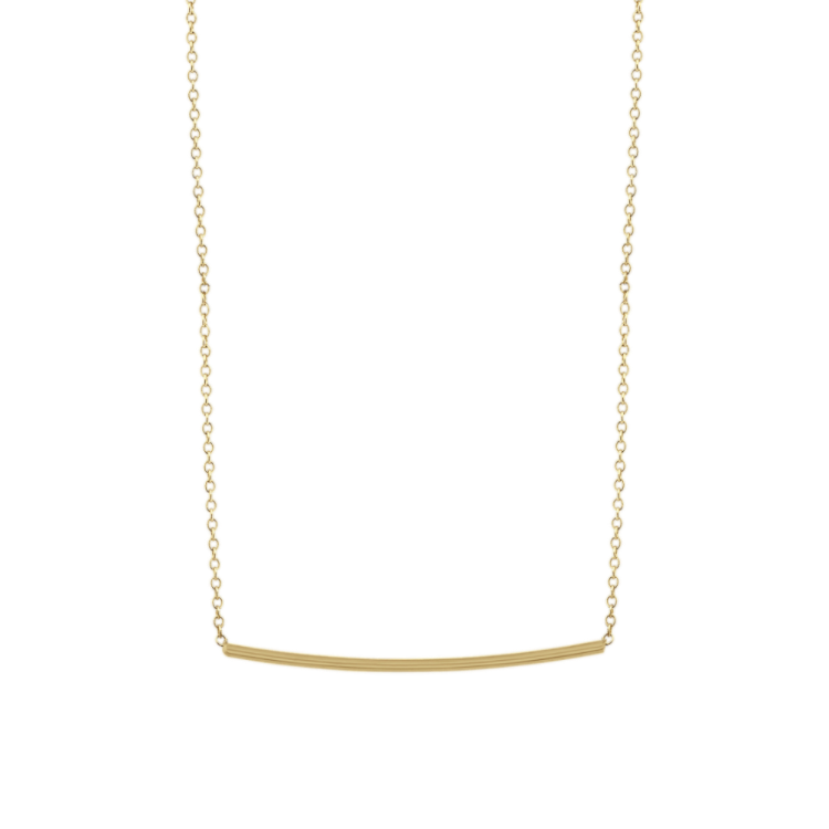 Bar Necklace in 14k Yellow Gold (18 in)