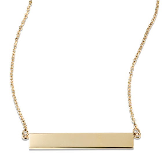 Bar Necklaces in 14k Yellow Gold (18 in)