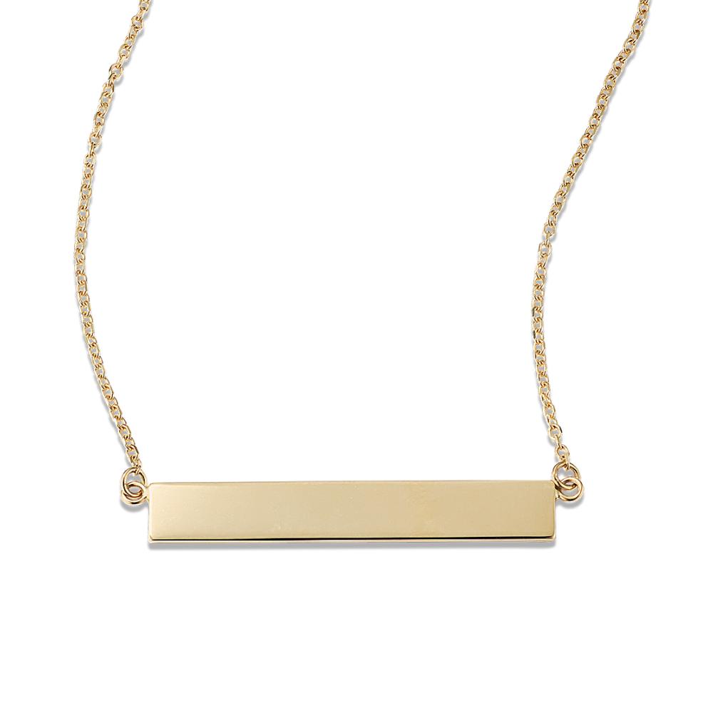 Aspen Bar Necklace in 14K Yellow Gold (18 in)