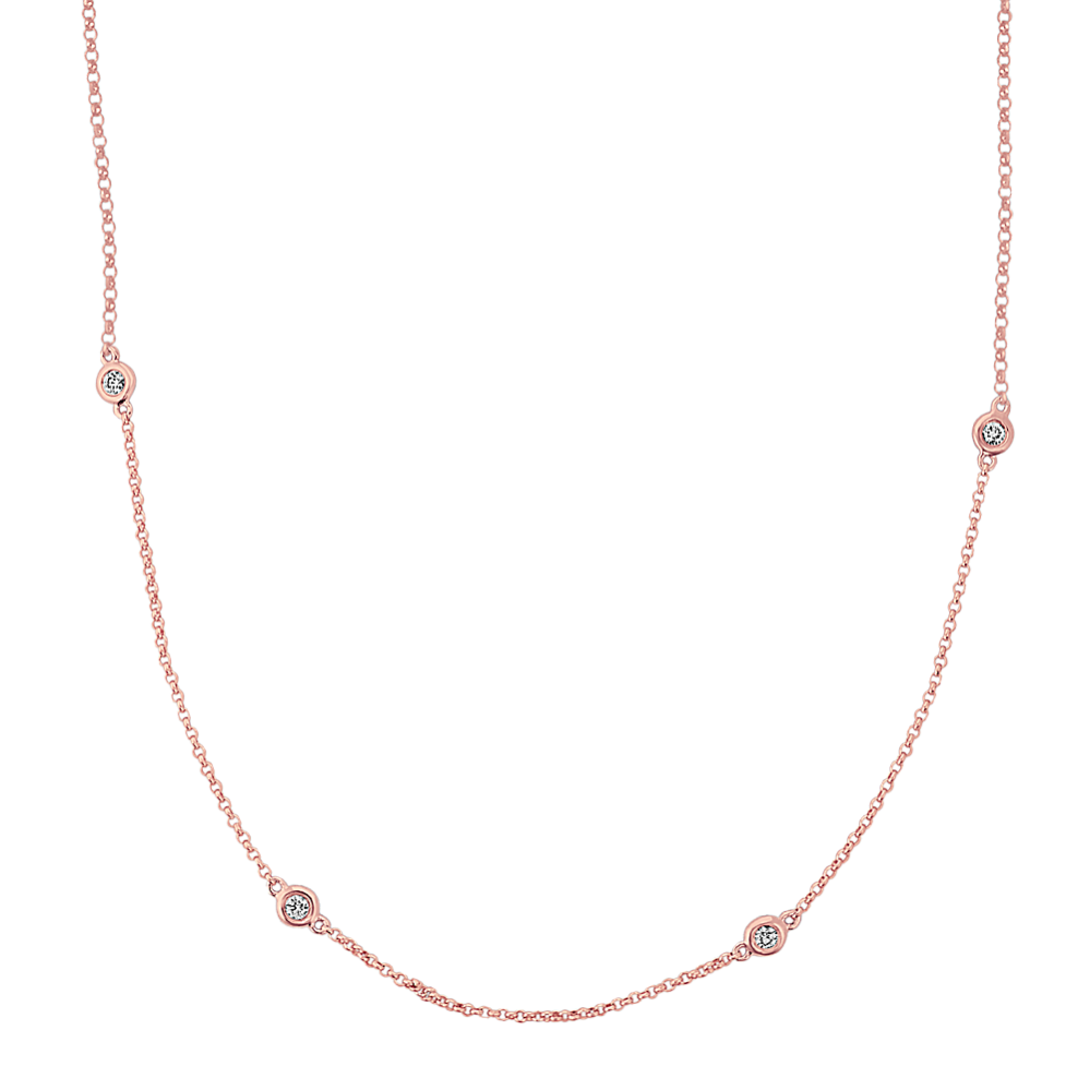 0.10 ct Diamond Station Necklace (18'')