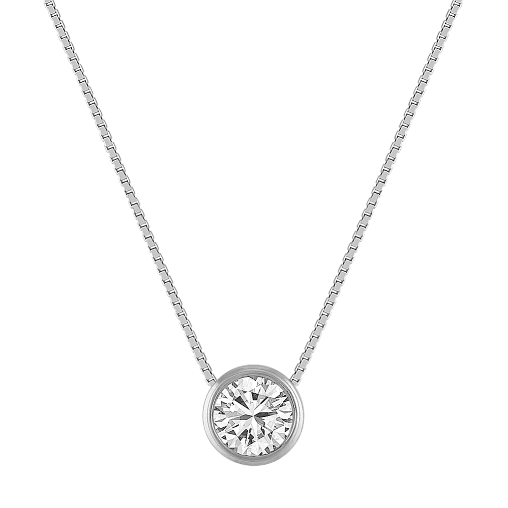 Bezel-Set Diamond Pendant (20'')