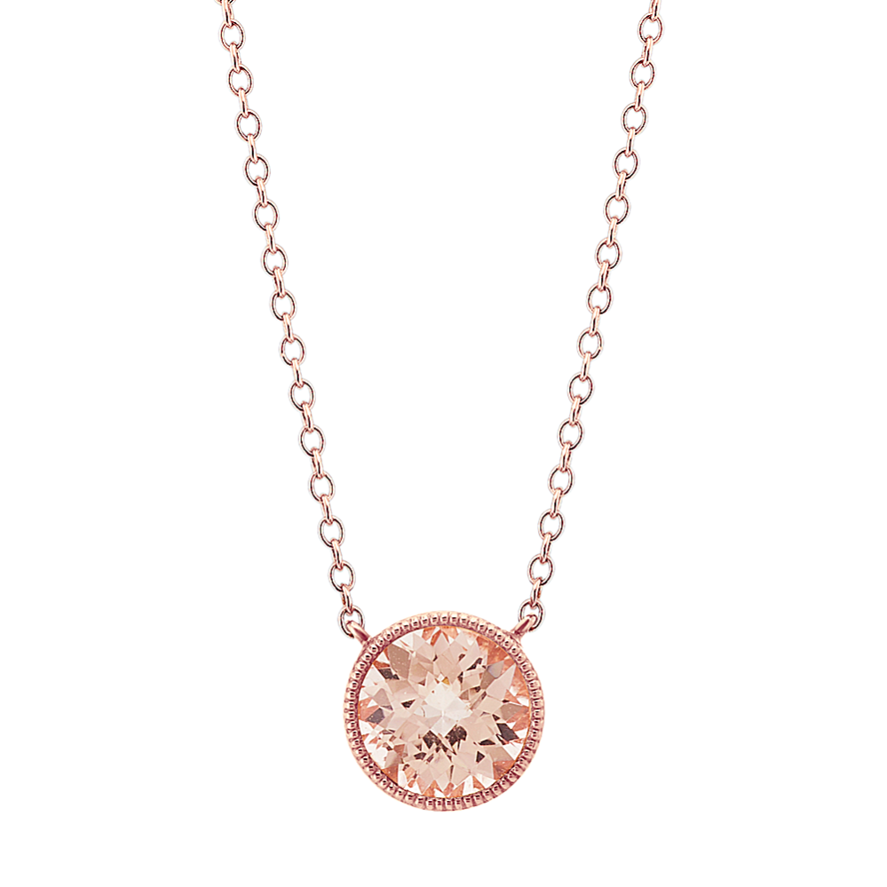 Bezel-Set Morganite Necklace (18 in)