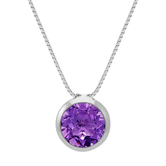 amethyst drop necklace
