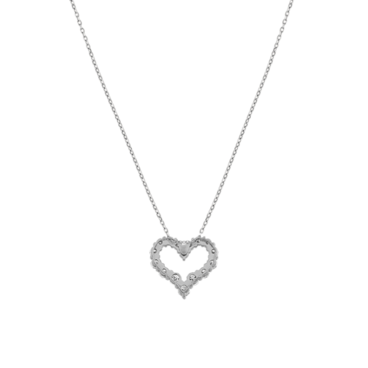 Bijou Natural Diamond Heart Necklace (18 in)