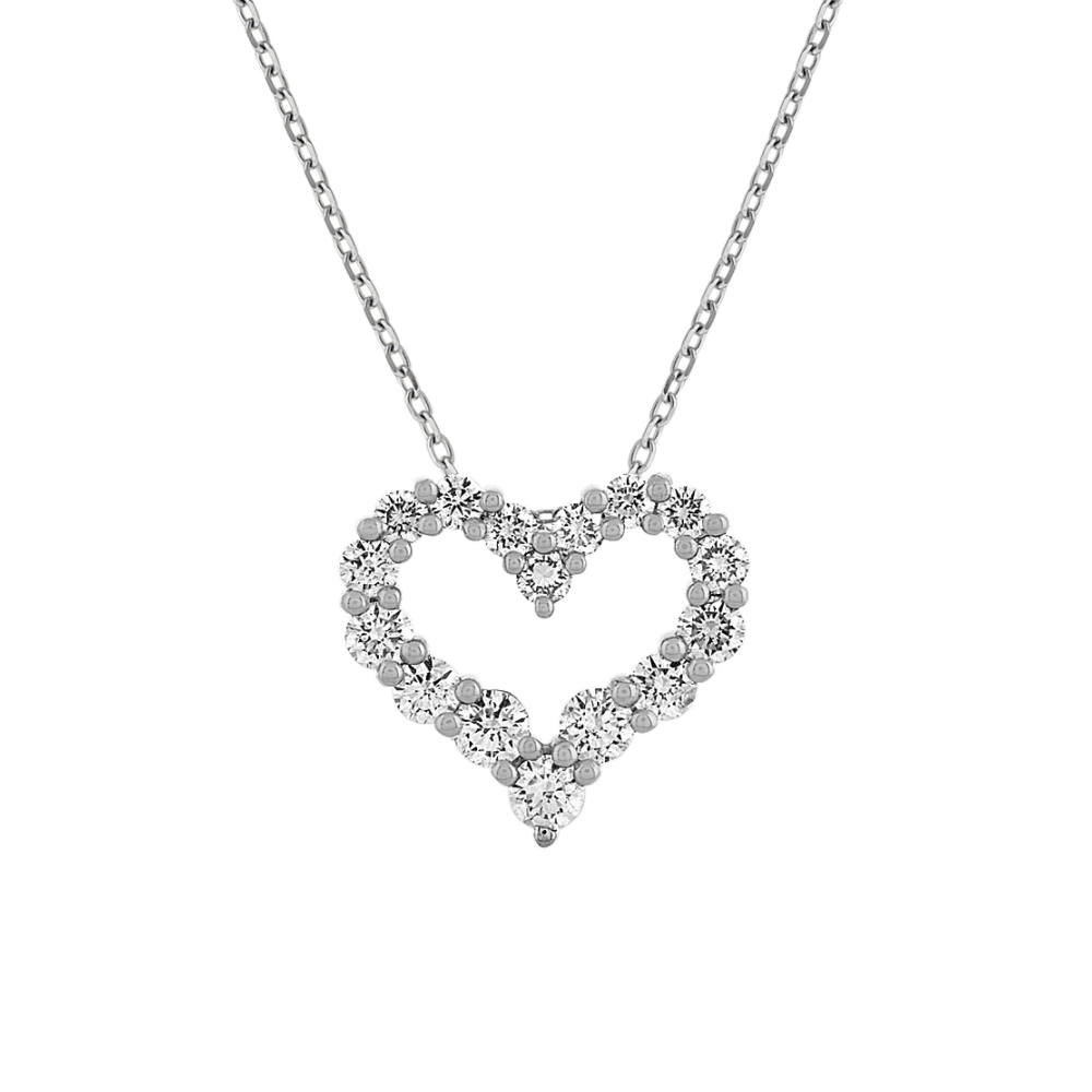 Bijou Natural Diamond Heart Necklace (18 in)
