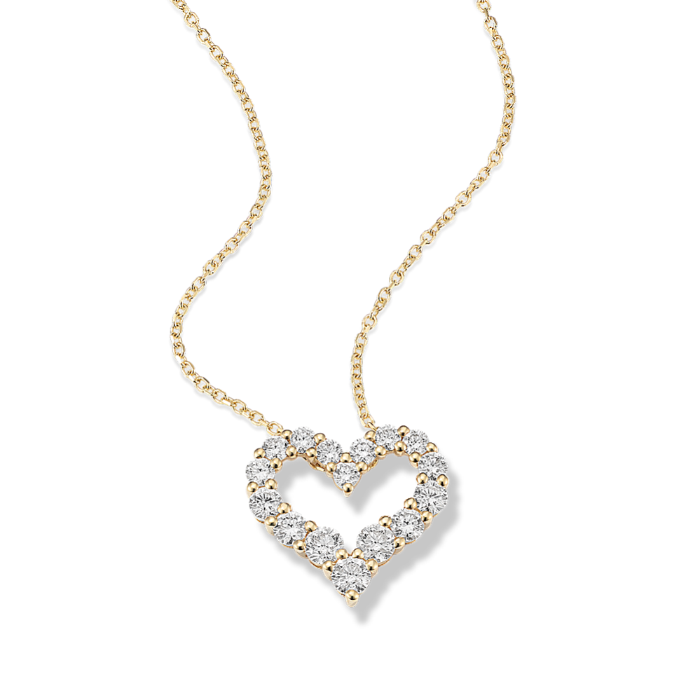 Bijou 1 tcw Diamond Heart Pendant