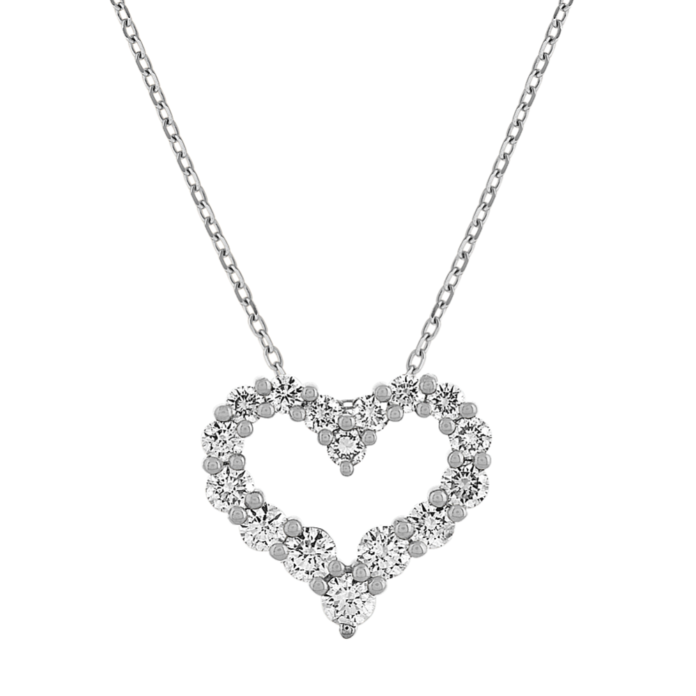 Bijou Diamond Heart Necklace (18 in)
