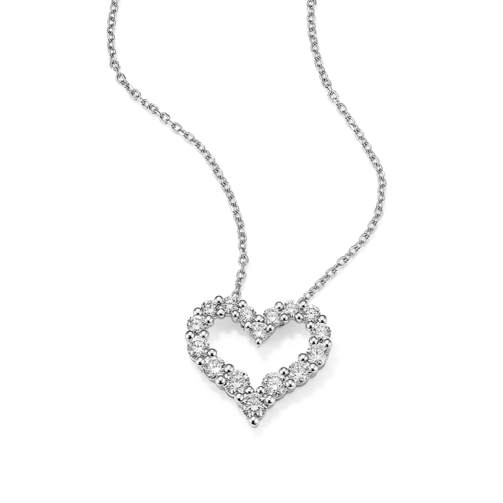 Bijou 1 tcw Diamond Heart Pendant