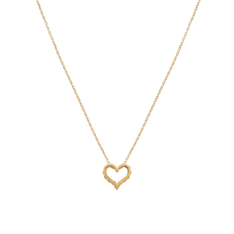 Bijou Petite Natural Diamond Heart Necklace (18 in)