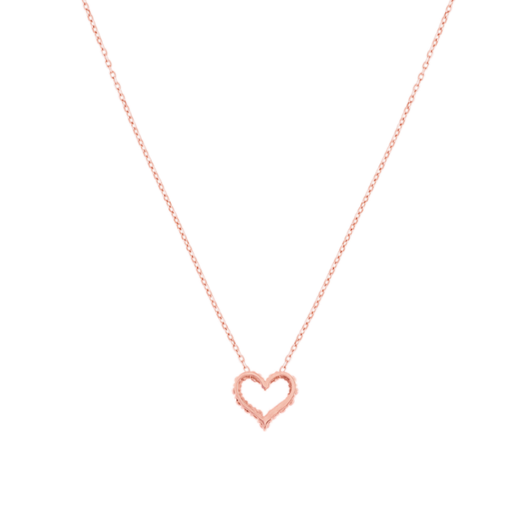Bijou Petite Natural Diamond Heart Necklace (18 in)