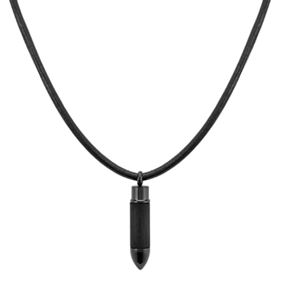 Black Ionic plated Stainless Steel Necklace (19 in) | Shane Co.