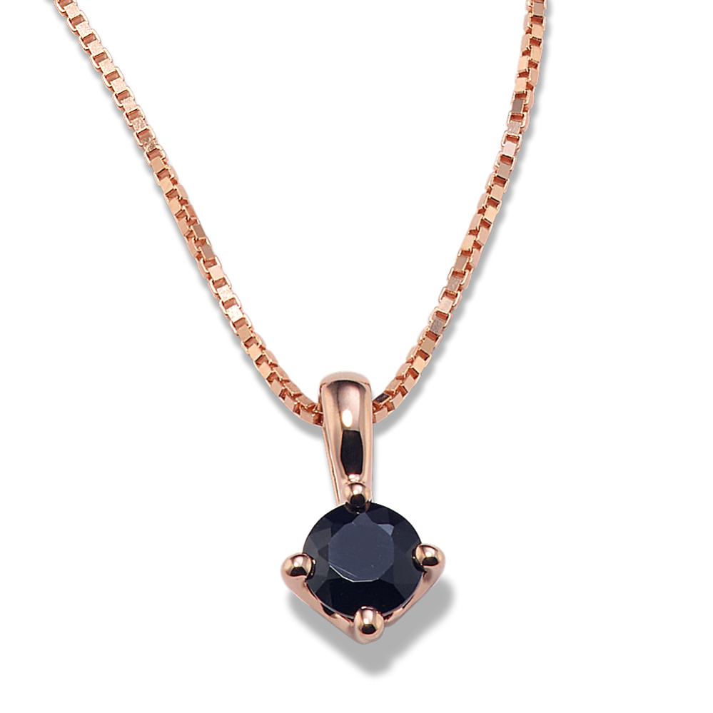 4mm Black Sapphire Pendant