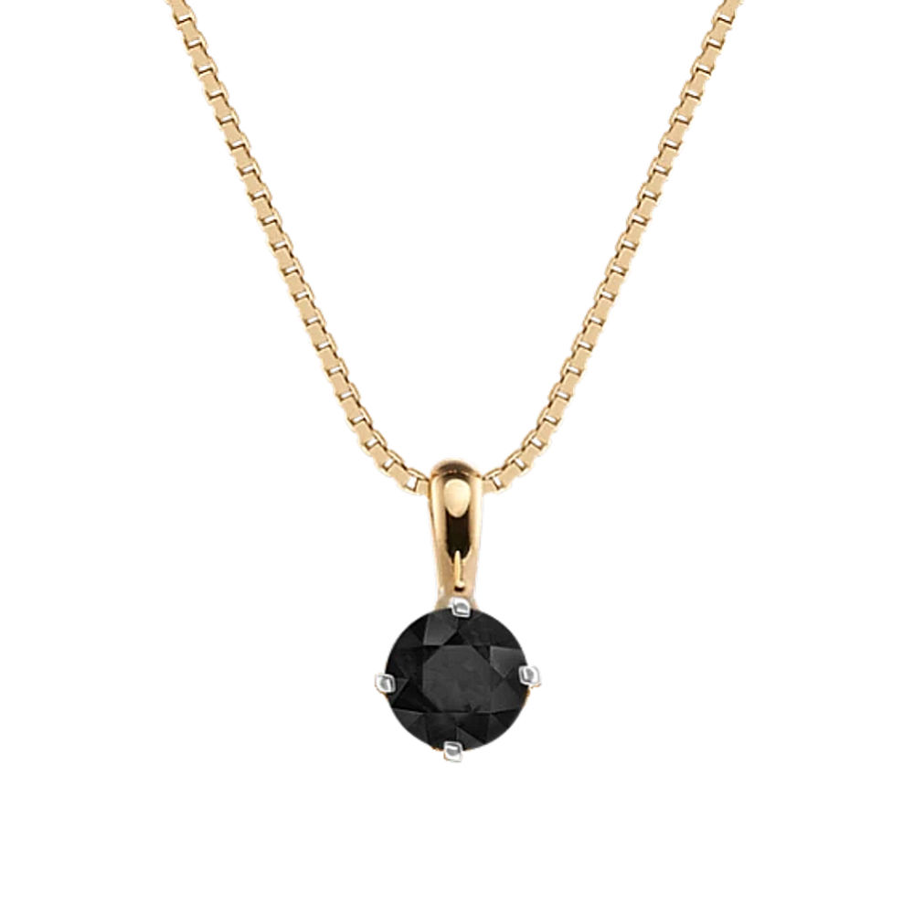 4mm Black Sapphire Pendant