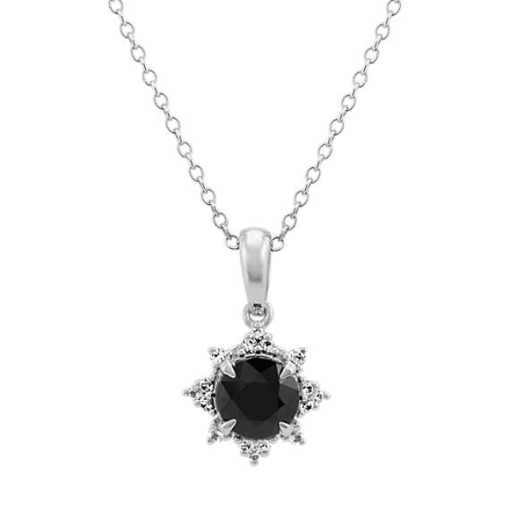 Equinox Black & White Sapphire Pendant