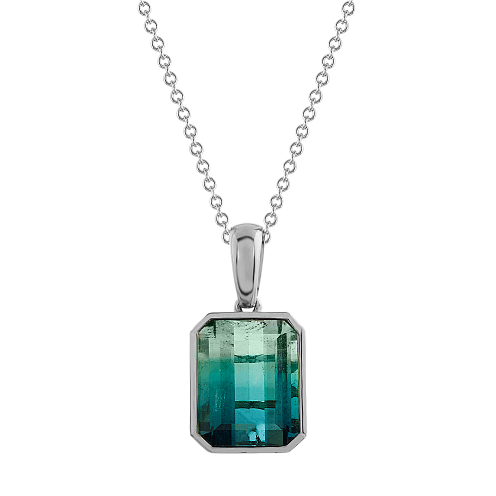 Blue-Green Brazilian Tourmaline Pendant