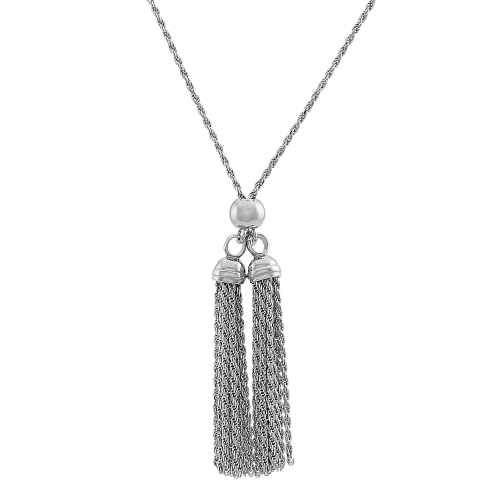 Bolo Tassel Necklace in Sterling Silver (32 in)