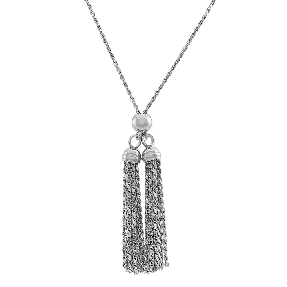 Bolo Tassel Necklace in Sterling Silver (32'')
