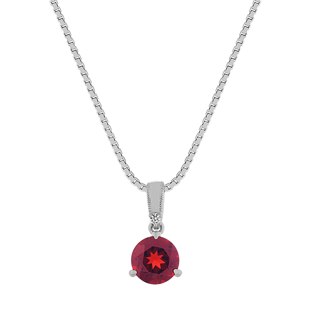 Bondi Garnet & Diamond Pendant