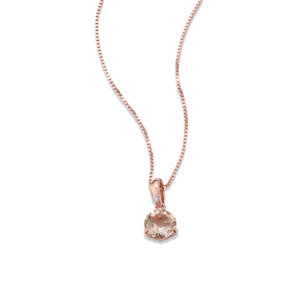Bondi Morganite & Diamond Pendant