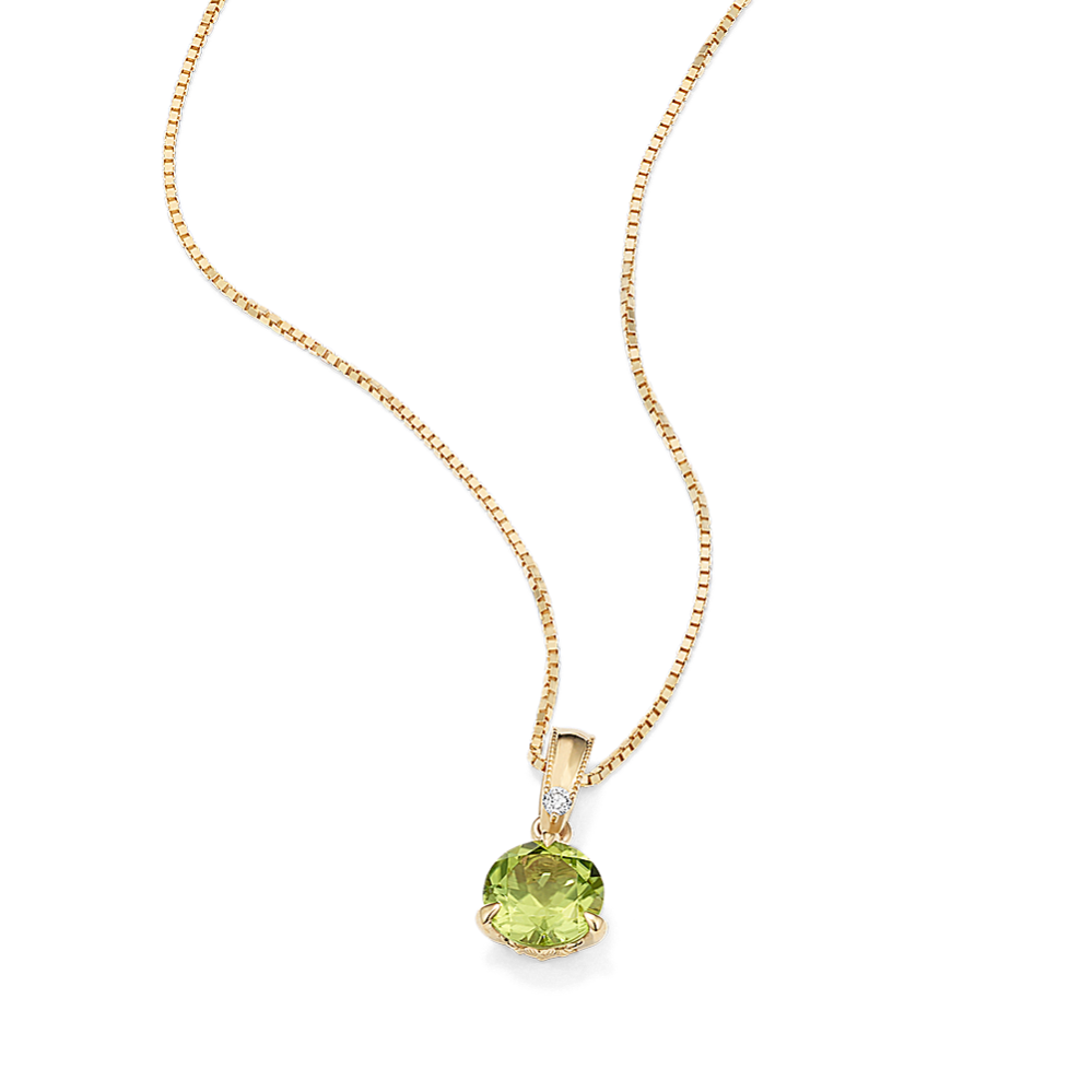 Bondi Peridot & Diamond Pendant