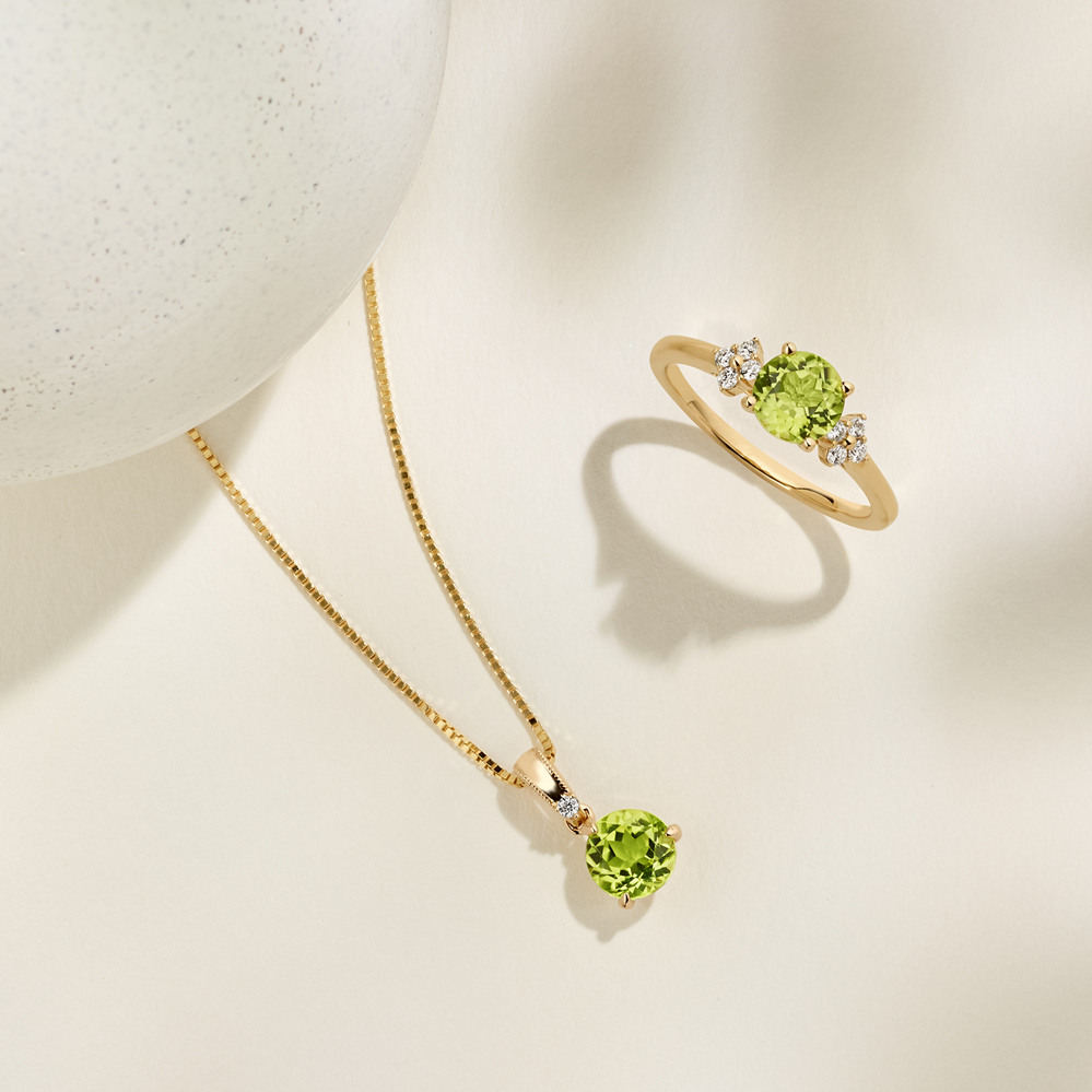 Bow Necklace Peridot Stud Earrings deals