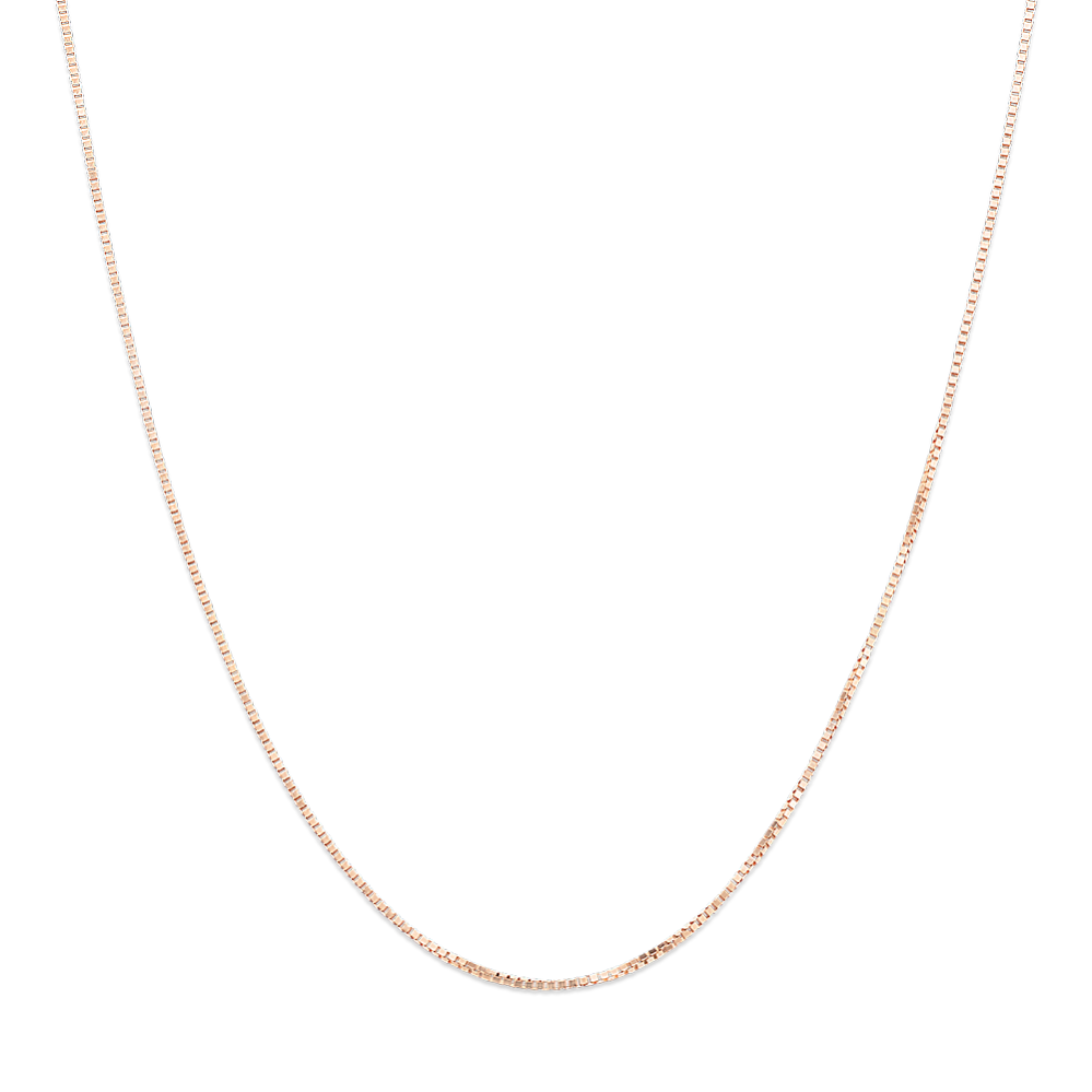 30'' 14K Rose Gold Box Chain (0.66mm)