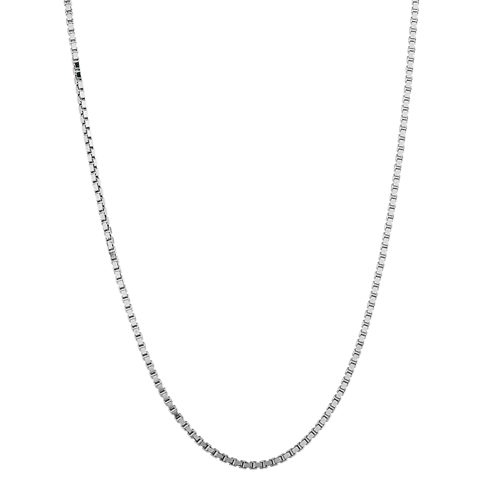 22'' Box Chain in 14K White Gold