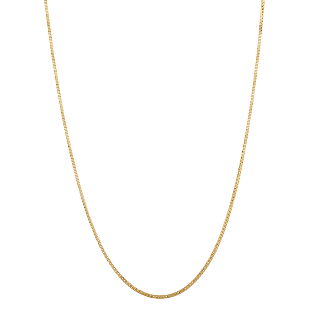 24in 14K Yellow Gold Box Chain (0.6mm)
