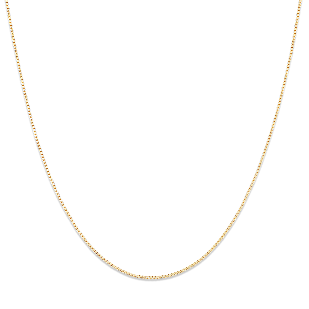24'' 14K Yellow Gold Box Chain (0.66mm)