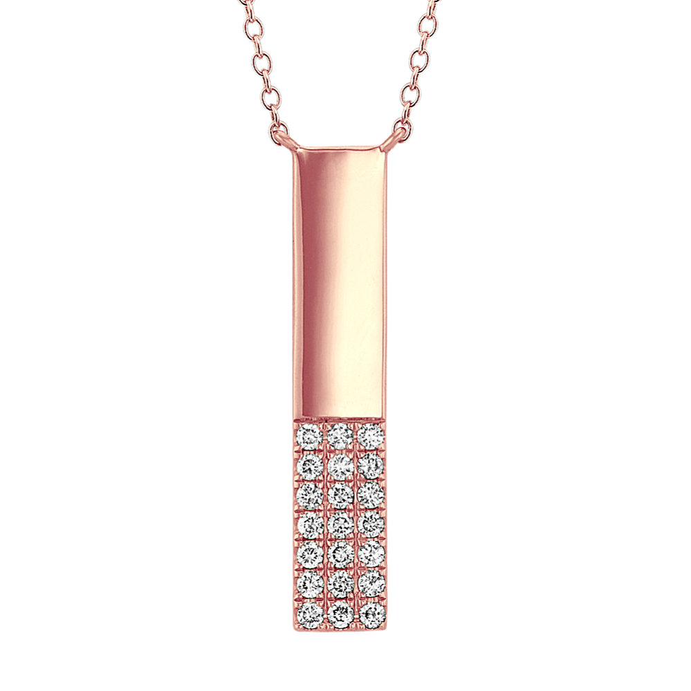Brisbane Pave Bar Necklace (18'')