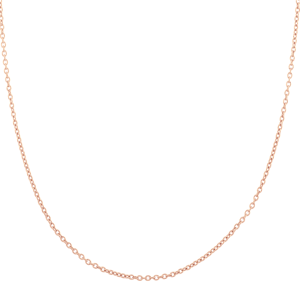 22in 14K Rose Gold Cable Chain (0.95mm)
